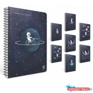   Spirálfüzet GIPTA Astral 17x24 cm karton borítással 80 lapos vonalas 7406