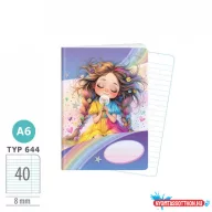 Füzet ARGUS A/6 40 lapos Rainbow Ella 1598-0426-2