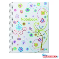   Spirálfüzet ANCOR Notebook A/4 120lap PP borító színregiszteres kockás 68825