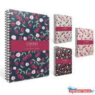   Spirálfüzet GIPTA Cherry 17x24 cm karton borítással 120 lapos kockás 6372