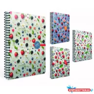   Spirálfüzet GIPTA Berry Notes 17x24cm keményfedeles 120 lapos vonalas 7214