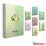  Spirálfüzet GIPTA Avocado A/6 kemény borítással 80 lapos vonalas 5997