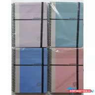   Spirálfüzet GIPTA Journal 19x26 cm kemény borítással 120 lapos kockás 5798