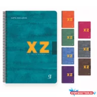   Spirálfüzet GIPTA XZ Notes 17x24 cm karton borítással 80 lapos kockás 7418 könnyített papír