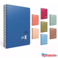   Spirálfüzet GIPTA Print-X A/4 PP borítással 250 lapos 10+2 kockás-vonalas 6572