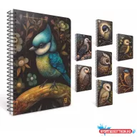   Spirálfüzet GIPTA Smart 13x21 cm kemény borítással 80 lapos vonalas 7302 könnyített papír