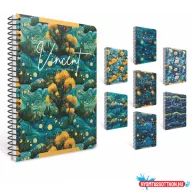   Spirálfüzet GIPTA Vincent 20x28 cm keményfedeles borítással 80 lapos kockás 7707