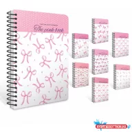   Spirálfüzet GIPTA Pink Book 17x24 cm karton borítással 100 lapos vonalas 8492