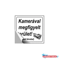   Matrica GUNGL kicsi Kamerával megfigyelt terület felirattal ("A")