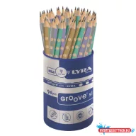   Grafit ceruza LYRA Groove háromszög metál 96db/pohár HB 1763962