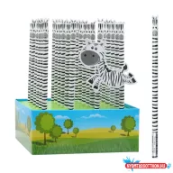 Grafit ceruza állatos 4D kerek Zebra PM-016