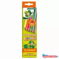Színes ceruza 6/klt JOLLY Extramix neon+metál 3000-0490