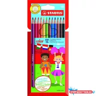   Színes ceruza 12/klt STABILO Color papírdobozos neon színek nélkül 1912-77-11