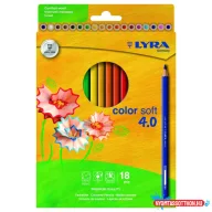   Színes ceruza 18/klt LYRA Color Soft 4.0, prémium , extra puha 2421180