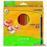   Színes ceruza 24/klt LYRA Color Soft 4.0, prémium , extra puha 2421240