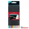 Színes ceruza 12/klt FABER-CASTELL háromszögletű, fekete test /Black edition/ neon+pasztell 116410