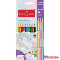   Színes ceruza 12/klt FABER-CASTELL Grip 10+3 db-os UNIKORNIS 201542