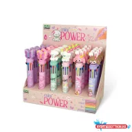   Golyóstoll LEBEZ "Multicolor Color Power" 10 színű 82008 24db/displ