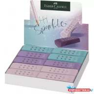   Radír FABER-CASTELL RollOn Sparkle pvc mentes vegyes szín /rózsa, lila, kék/ 187310