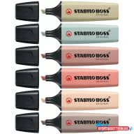   Szövegkiemelő 6/klt STABILO Boss Original Nature Colors (2-5mm) 70/6-2-2 ÚJ!