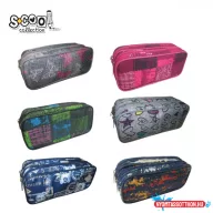   Tolltartó School Collection 2 zippes üres fiús/ lányos minta SC3116