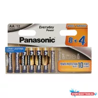   Elem PANASONIC tartós alkáli elem ceruza LR06EPS-12HH AA 8+4