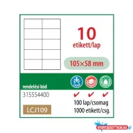   Etikett címke OFFICE 21 (105x58) univerzális OF109 10 etikett/lap