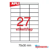   Etikett címke APLI (70x30) fehér 100lap LCA3133/1271 14 etikett / lap