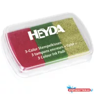 Bélyegzőpárna HEYDA 3 szín piros/zöld/arany 204888467