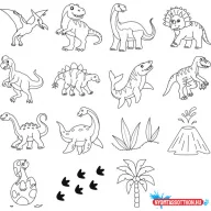   Nyomda 15/klt HEYDA gyermekeknek + fekete bély.párna Dinoszaurusz 204888476