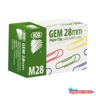 Gémkapocs ICO M28 (28mm) színes (100db/dob)