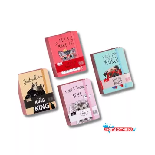 Cuki mintájú keményfedeles vonalas notesz (A5)