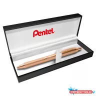   Rollertoll 0,35mm, fém rosegold test, Pentel Energel BL407PG-A, írásszín kék