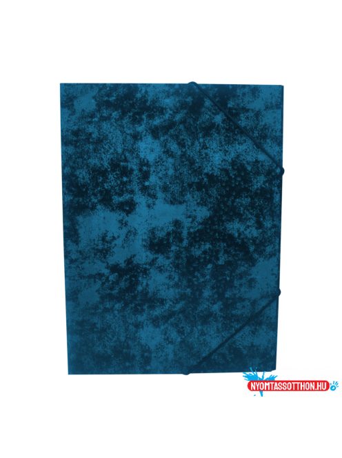 Gumis mappa A4, festett prespán mintás karton Bluering® kék