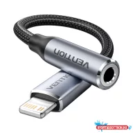 Vention 3.5mm jack/F -> Lightning, 0,1m, kábel