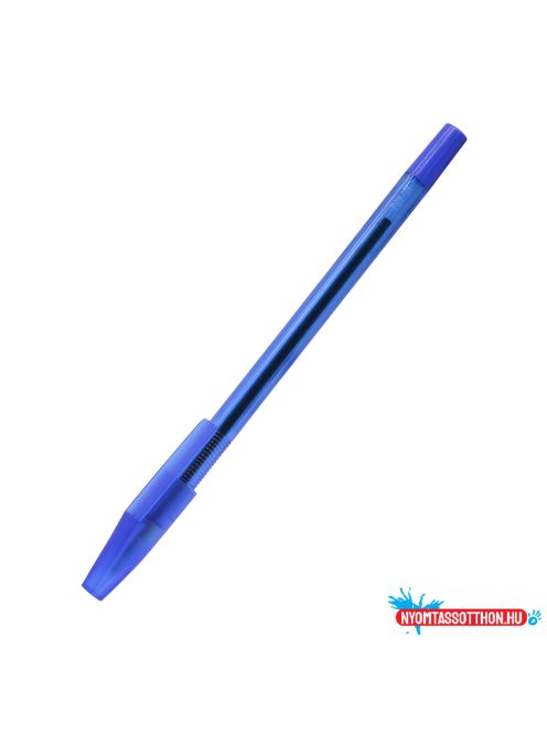 Golyóstoll eldobható kupakos kerek test bordázott fogórész Bluering(R) , írásszín kék
