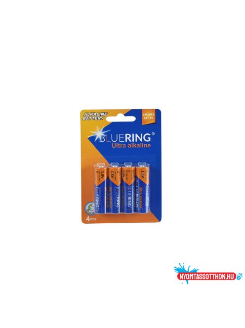 Elem AA ceruza LR6 tartós alkáli 4 db/csomag, Bluering®