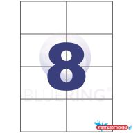 Etikett címke, 105x74mm, 8 címke/lap Bluering®