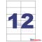 Etikett címke, 105x48mm, 12 címke/lap Bluering®