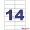Etikett címke, 105x42,4mm, 14 címke/lap Bluering®