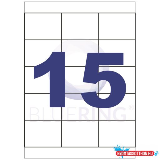 Etikett címke, 70x50,8mm, 100 lap, 15 címke/lap Bluering®