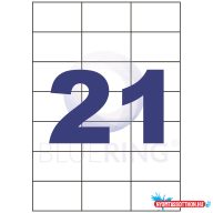 Etikett címke, 70x42,3mm, 100 lap, 21 címke/lap Bluering®