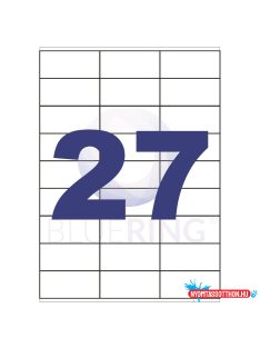 Etikett címke, 70x32mm, 100 lap, 27 címke/lap Bluering®