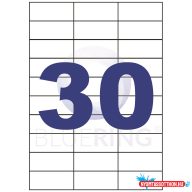 Etikett címke, 70x29,6mm, 100 lap, 30 címke/lap Bluering®