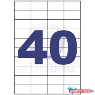   Etikett címke, 52,5x29,7mm, 100 lap, 40 címke/lap Bluering(R)