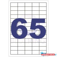   Etikett címke, 38,1x21,2mm, 100 lap, 65 címke/lap Bluering®