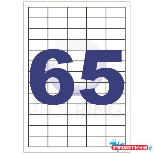 Etikett címke, 38,1x21,2mm, 100 lap, 65 címke/lap Bluering®