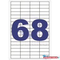   Etikett címke, 48,5x16,9mm, 100 lap, 68 címke/lap Bluering(R)