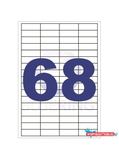  Etikett címke, 48,5x16,9mm, 100 lap, 68 címke/lap Bluering(R)