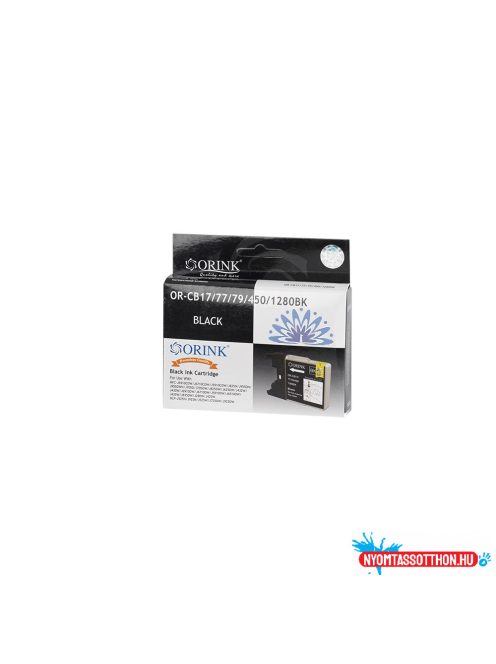 Brother LC12/LC1240/LC1280XL tintapatron black ORINK (utángyártott)